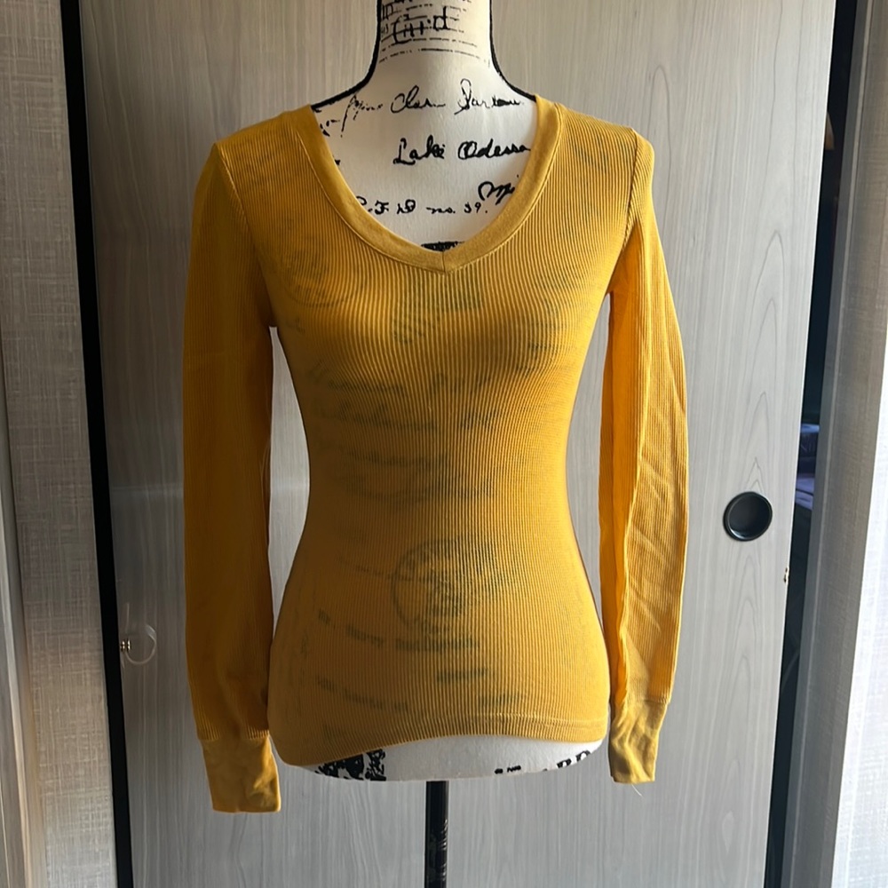 Gold, long sleeve long John shirt